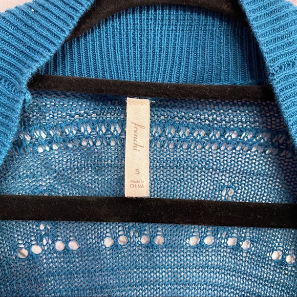 Frenchi Teal Cardigan with batwing Sleeve - Picture 3 of 6